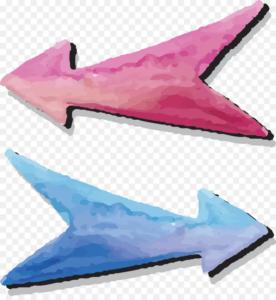 Flechas De Acuarela，Rosa PNG