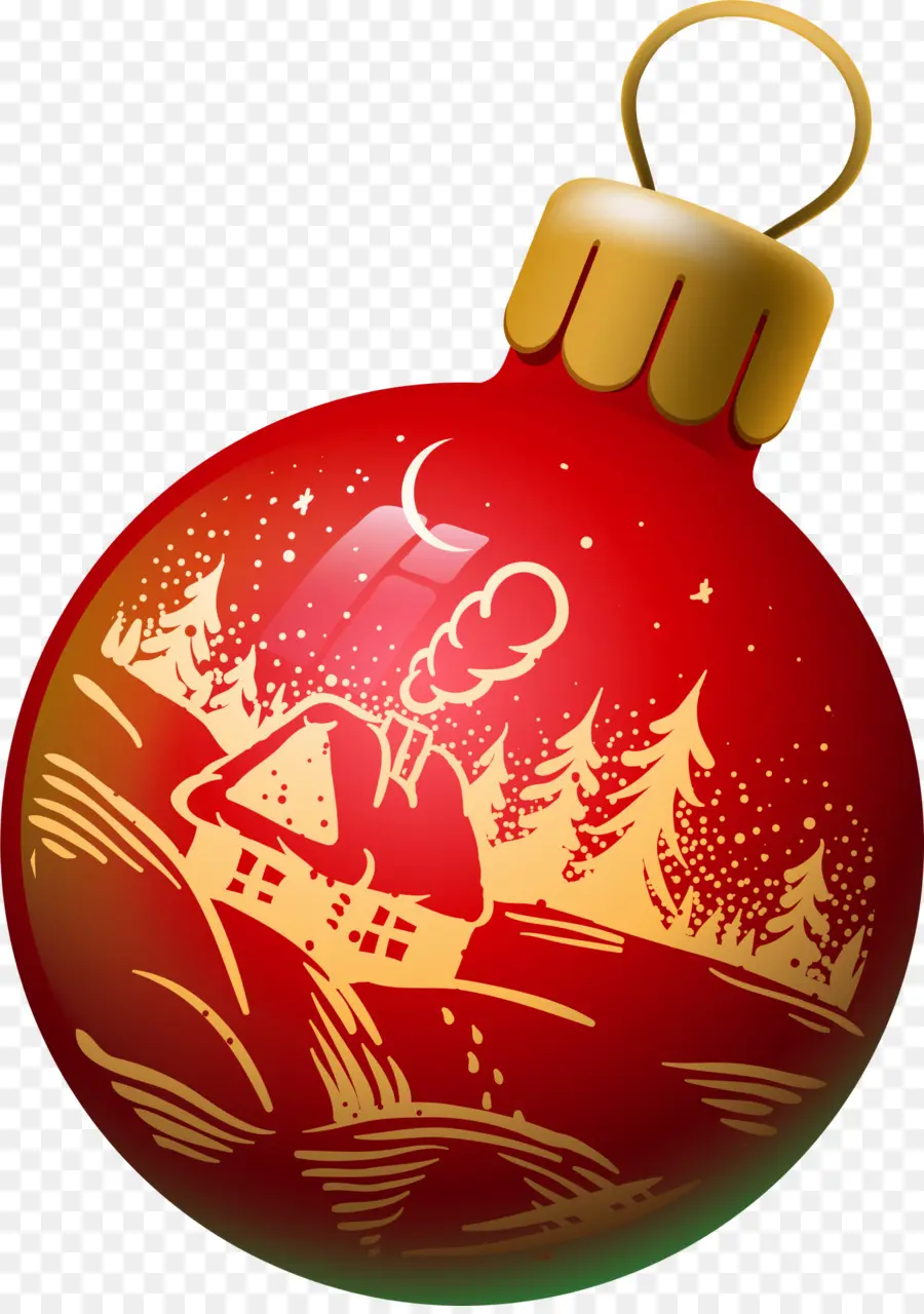 Adorno De Navidad，Rojo PNG