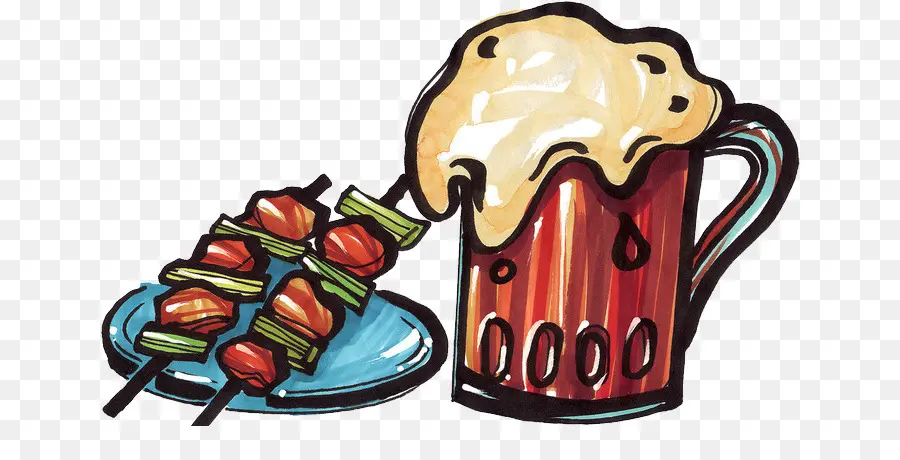 Cerveza Y Brochetas，Cerveza PNG