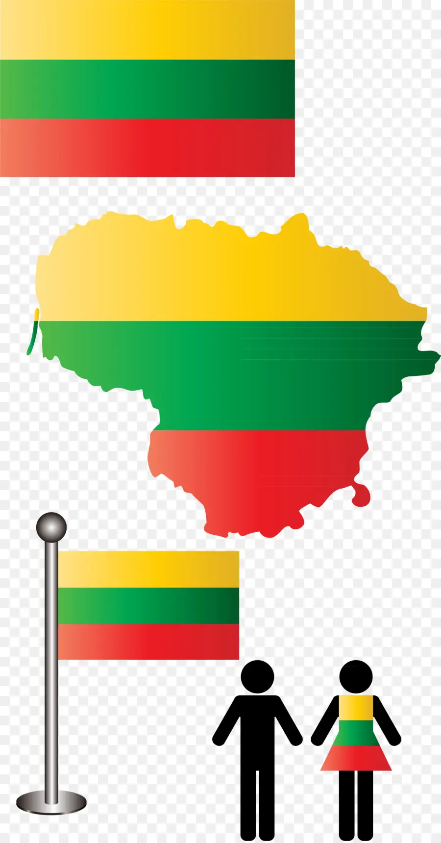 Lituania，Bandera De Lituania PNG