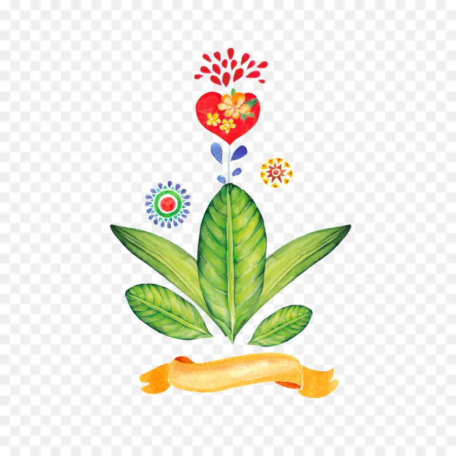 Diseño Floral，Hojas PNG