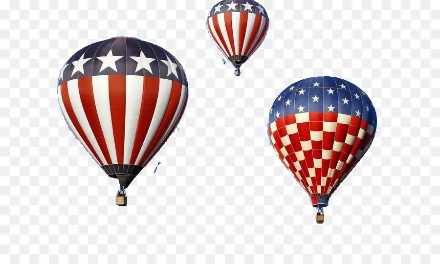 Globos Aerostáticos Con Diseño De Bandera Americana，Globos Aerostáticos PNG