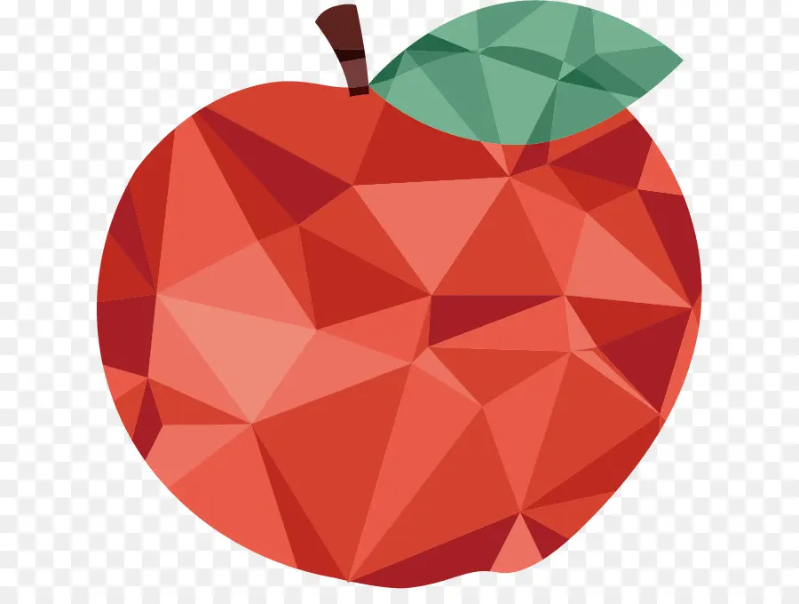 Manzanas Geométricas，Manzana Roja PNG