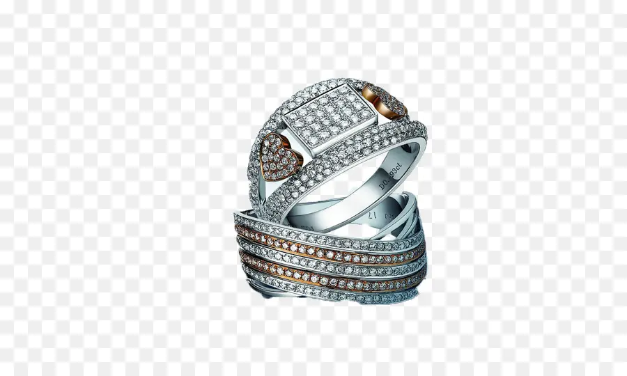 Anillos De Diamantes，Plata PNG