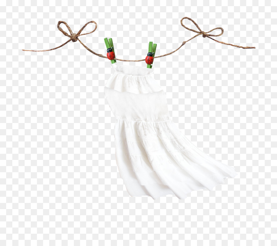 Vestido Blanco En Un Tendedero，Tendedero PNG