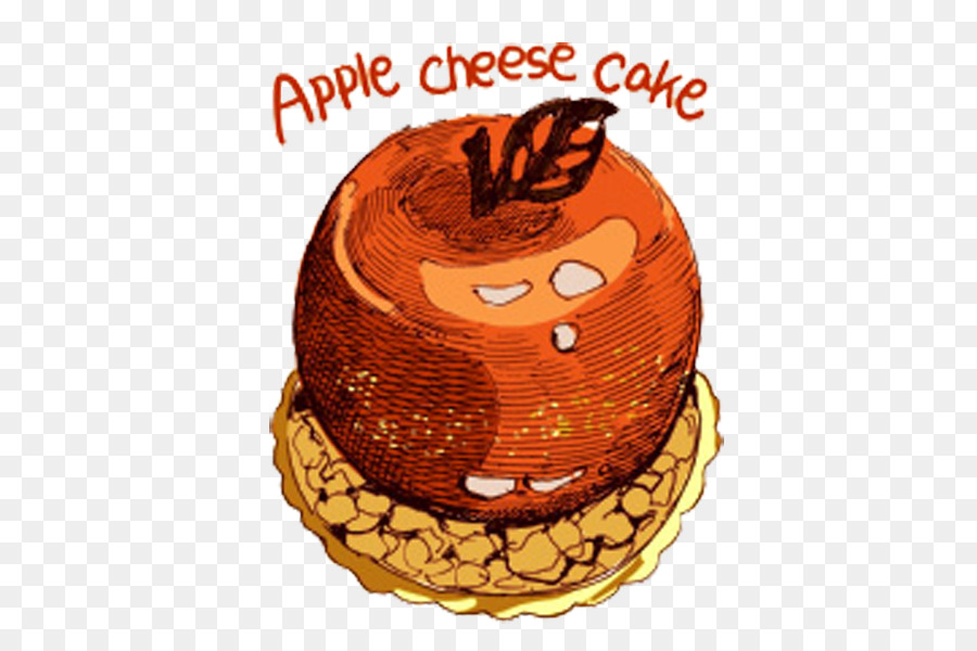 Tarta De Queso Con Manzana，Pastel PNG