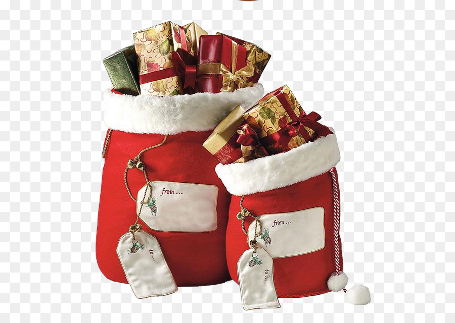 Regalos De Navidad，Bolsas Rojas PNG