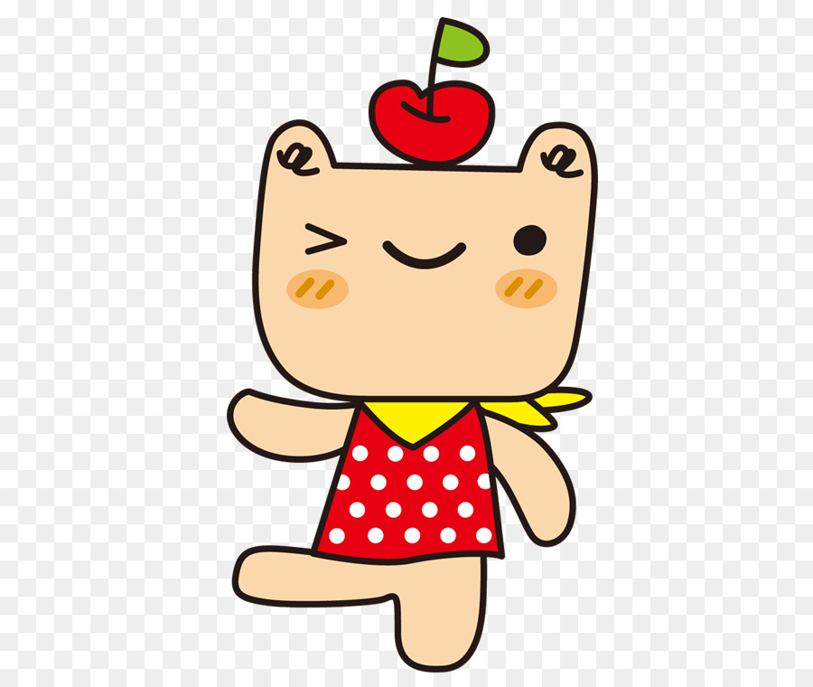 Oso De Dibujos Animados，Manzana Roja PNG