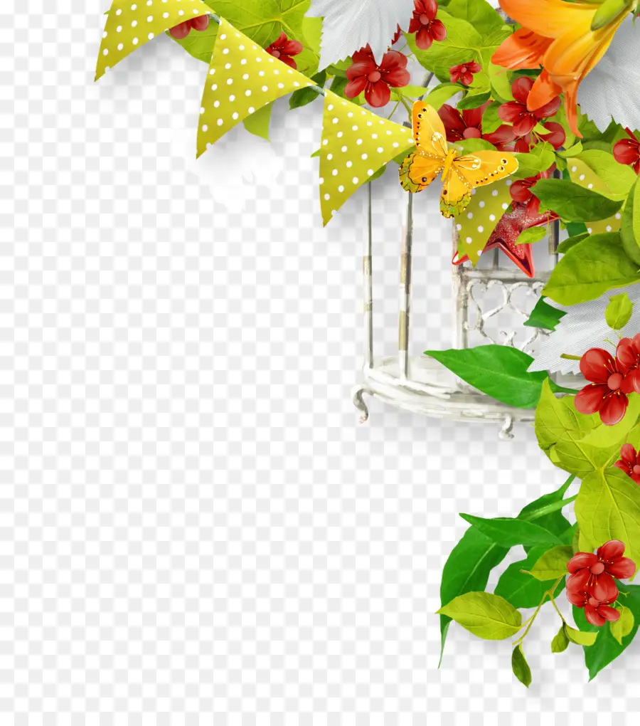 Decoración Floral，Flores PNG