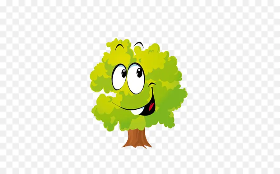 árbol Sonriente，Dibujos Animados PNG