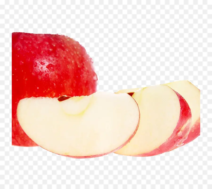 Manzana En Rodajas，Rojo PNG