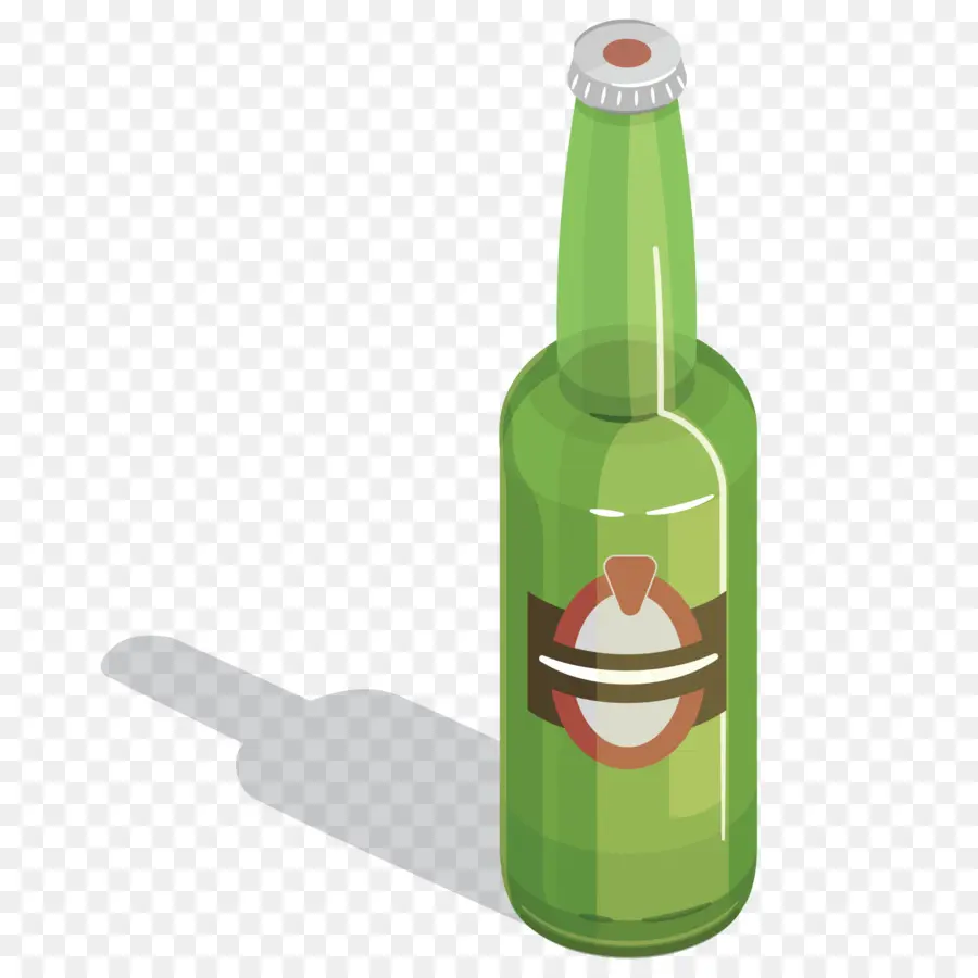 Botella De Cerveza，Verde PNG