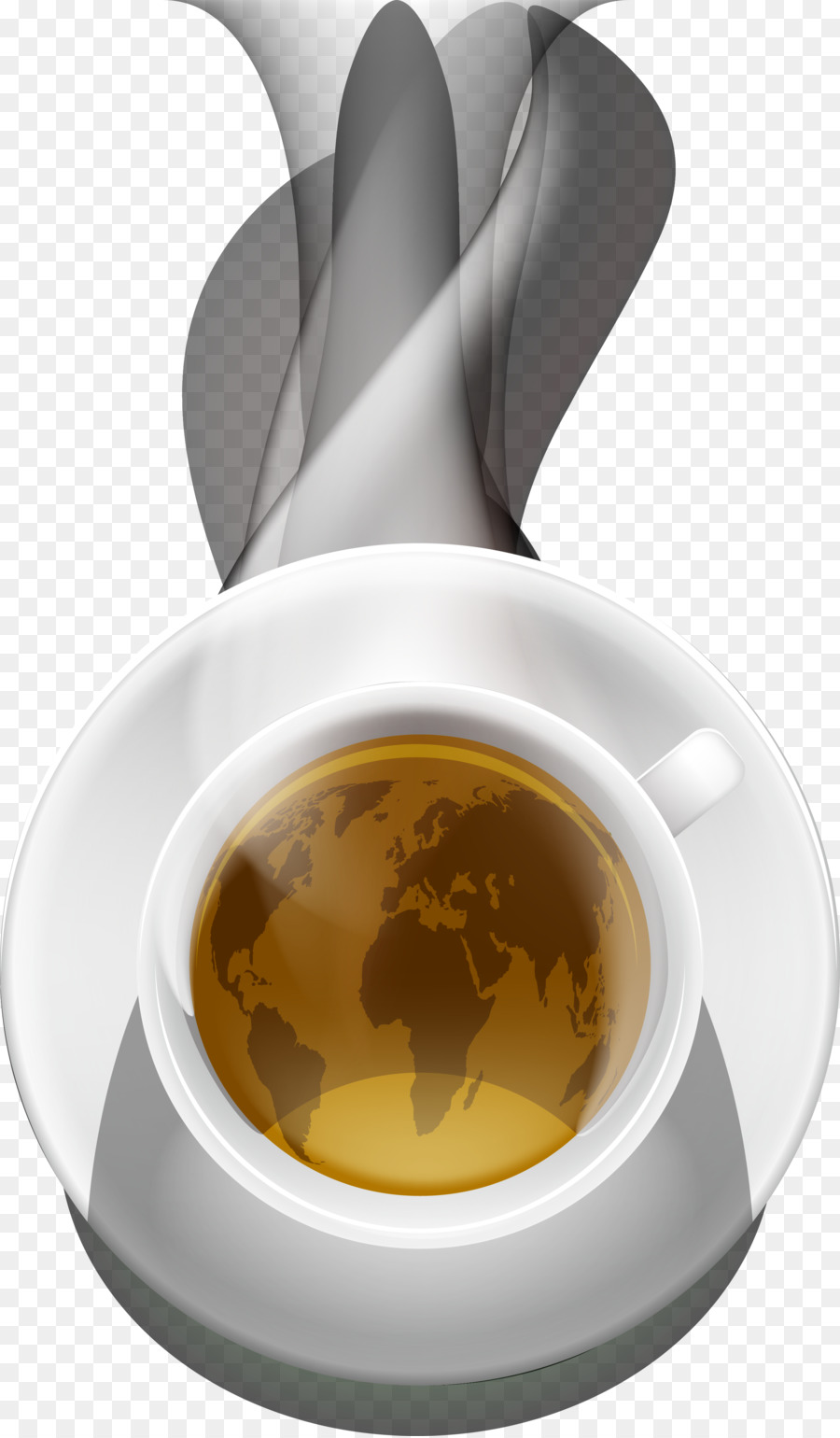 Taza De Café Con Mapa Mundial，Taza PNG