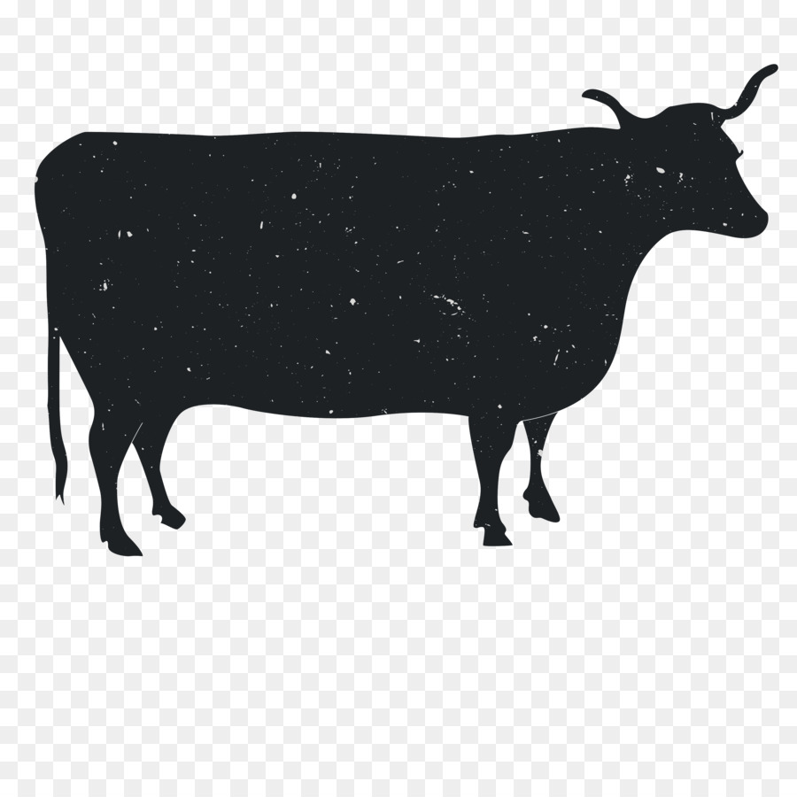 Silueta De Vaca，Ganado PNG