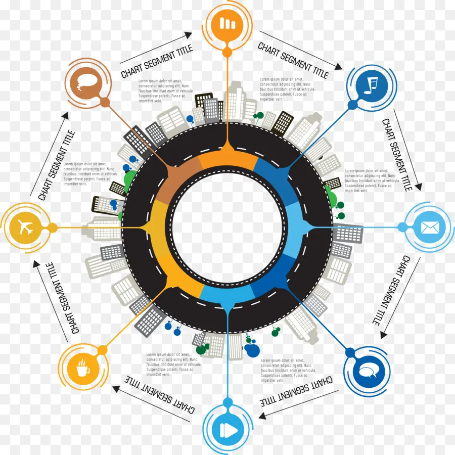 Infografía Circular，Segmentos PNG