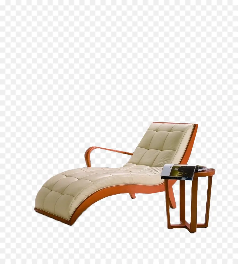 Chaise Lounge Moderno，Mesa Auxiliar PNG