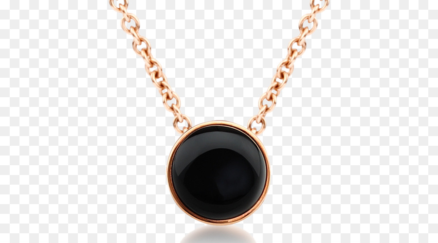 Collar Con Colgante Negro，Colgante PNG