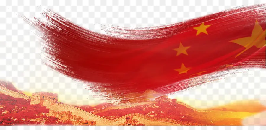 China，Bandera Roja PNG