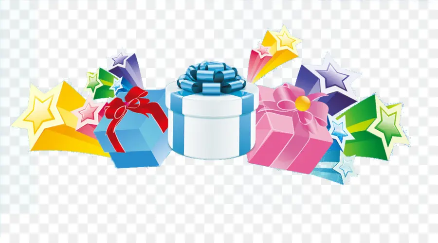 Cajas De Regalo，Vistoso PNG