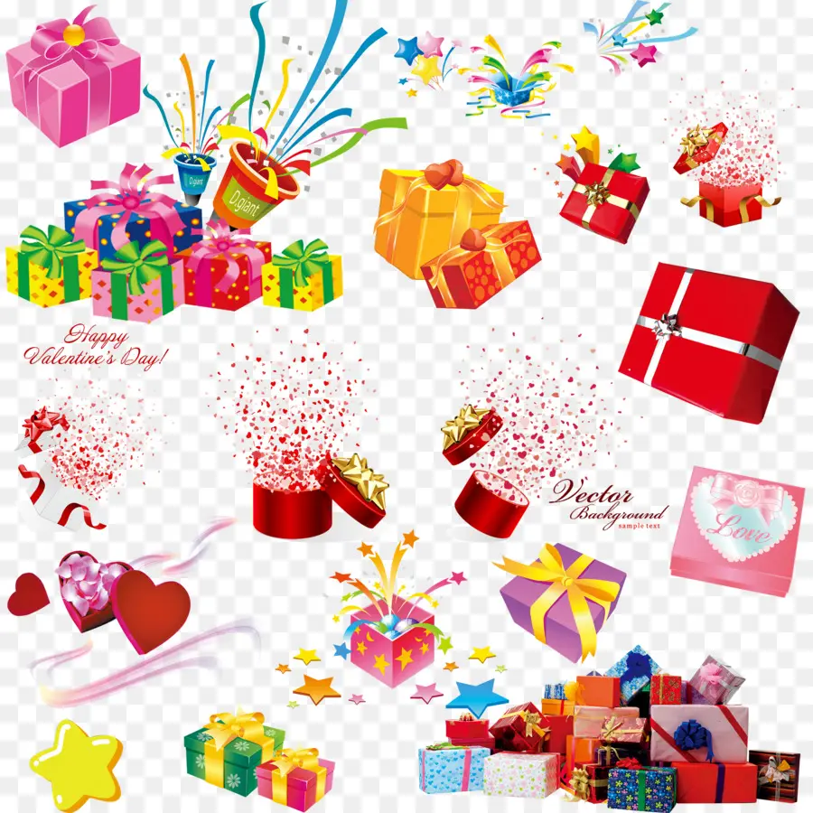 Cajas De Regalo，Regalos PNG