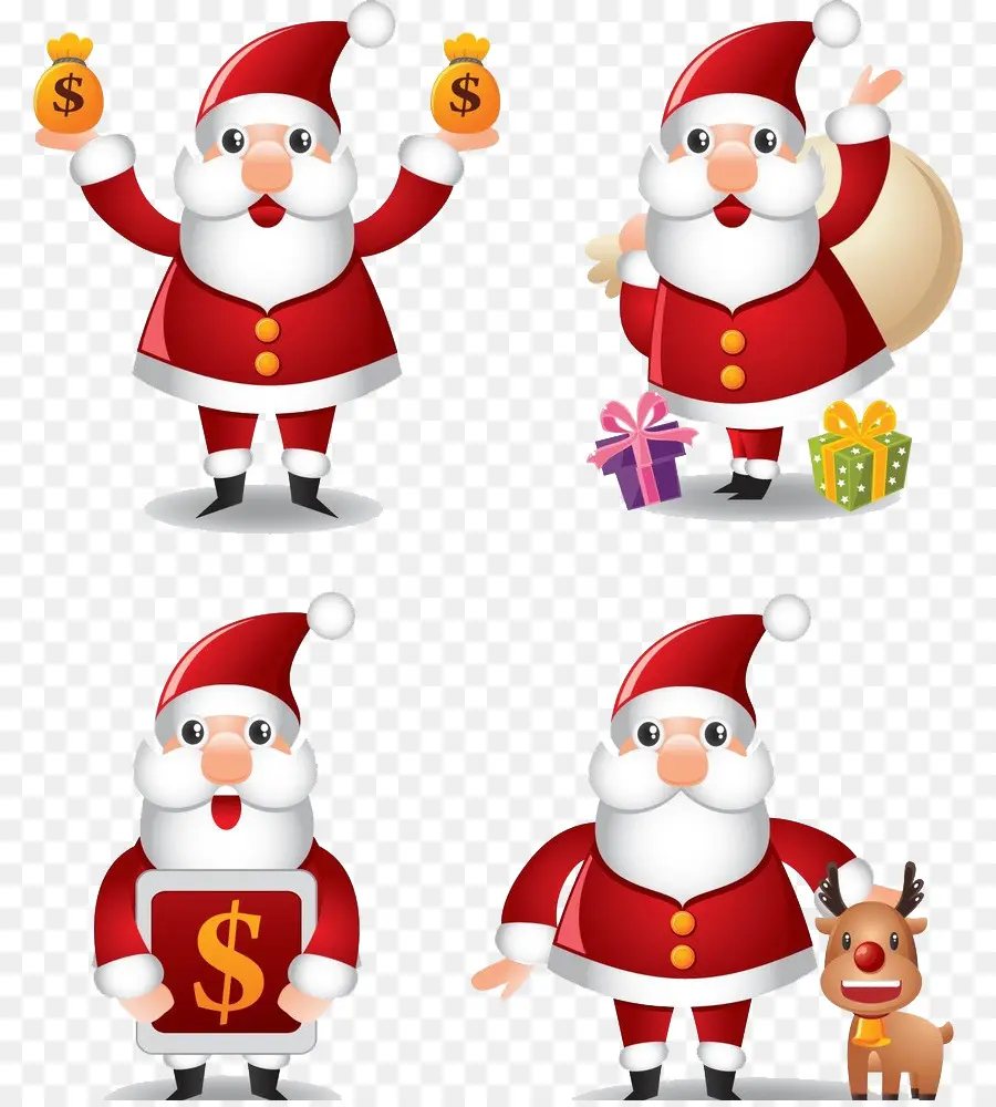 Dibujos Animados De Papá Noel，Navidad PNG