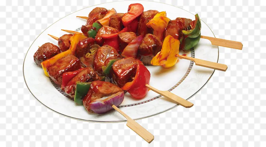 Brochetas De Verduras，Asado A La Parrilla PNG