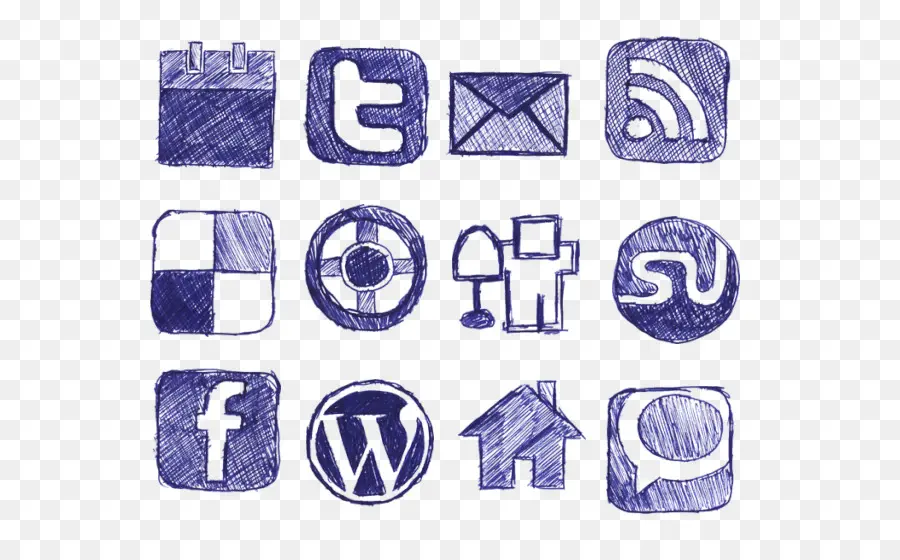 Iconos De Redes Sociales，Bosquejo PNG