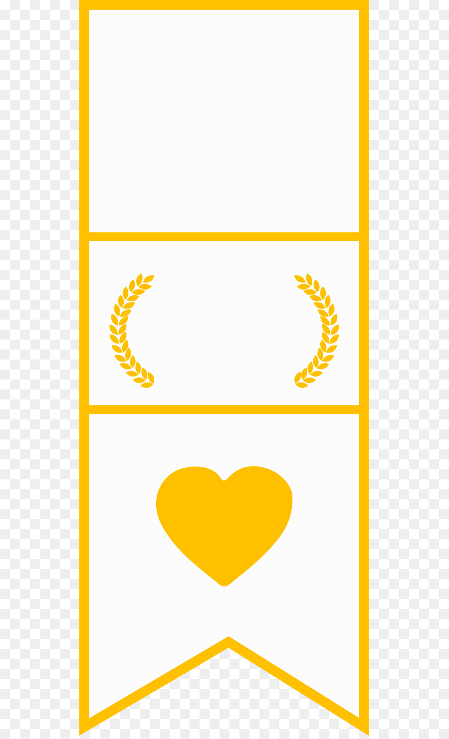 Bandera De Corazón Amarillo，Amar PNG