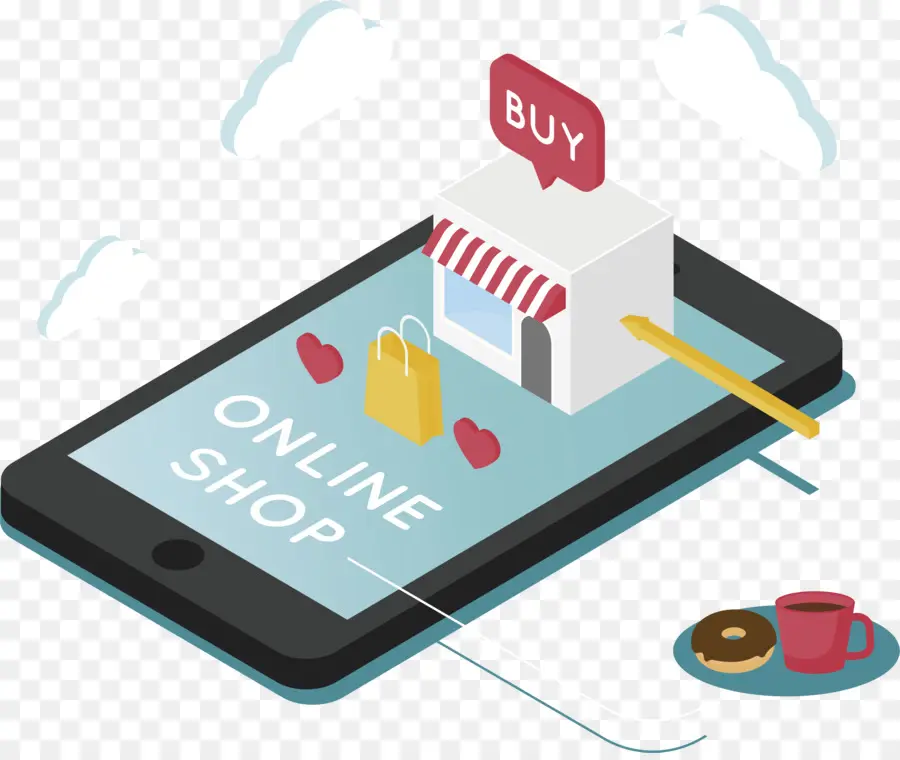 Tienda Online En Smartphone，Comercio Electrónico PNG