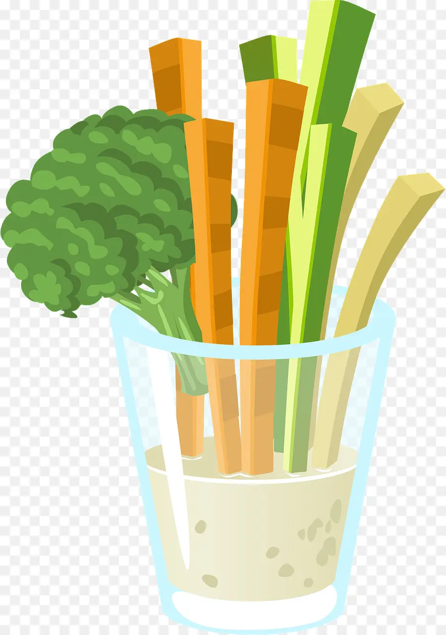 Palitos De Verduras En Vaso，Brócoli PNG