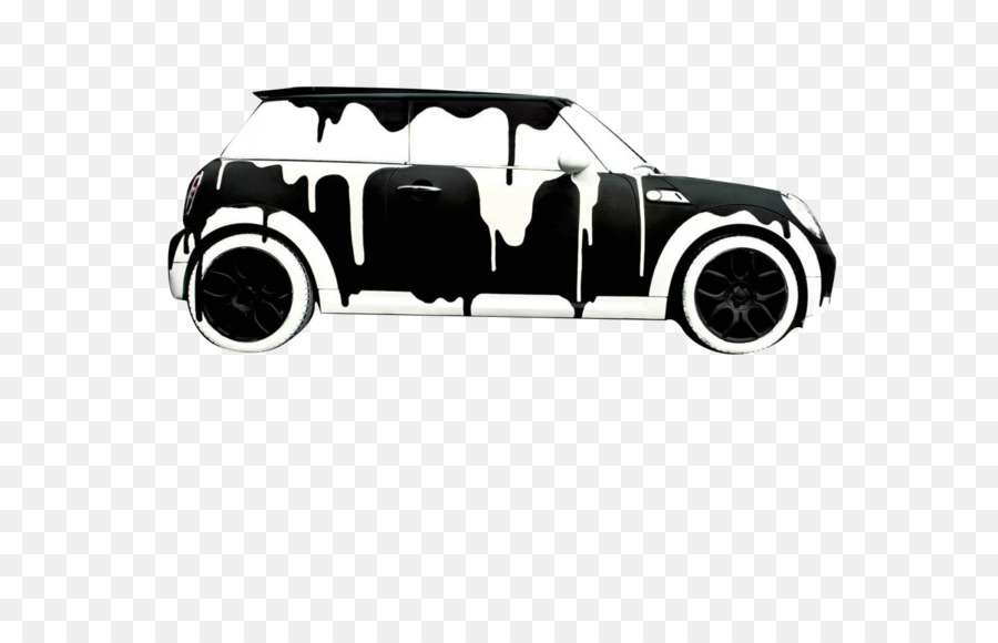 Coche Blanco Y Negro，Diseño PNG