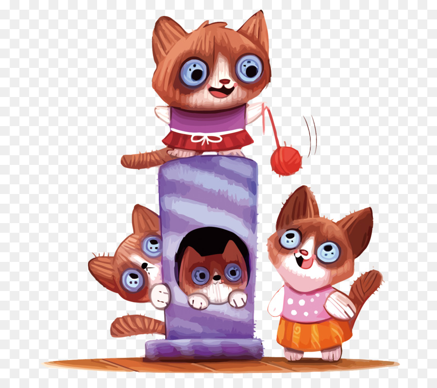 Gatos Jugando，Lindo PNG