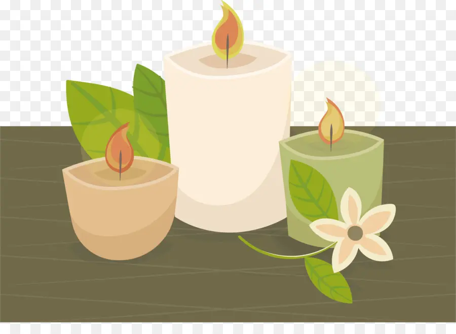 Velas Decorativas，Hojas PNG