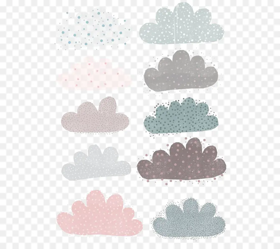 Nubes Estampadas，Diseño PNG