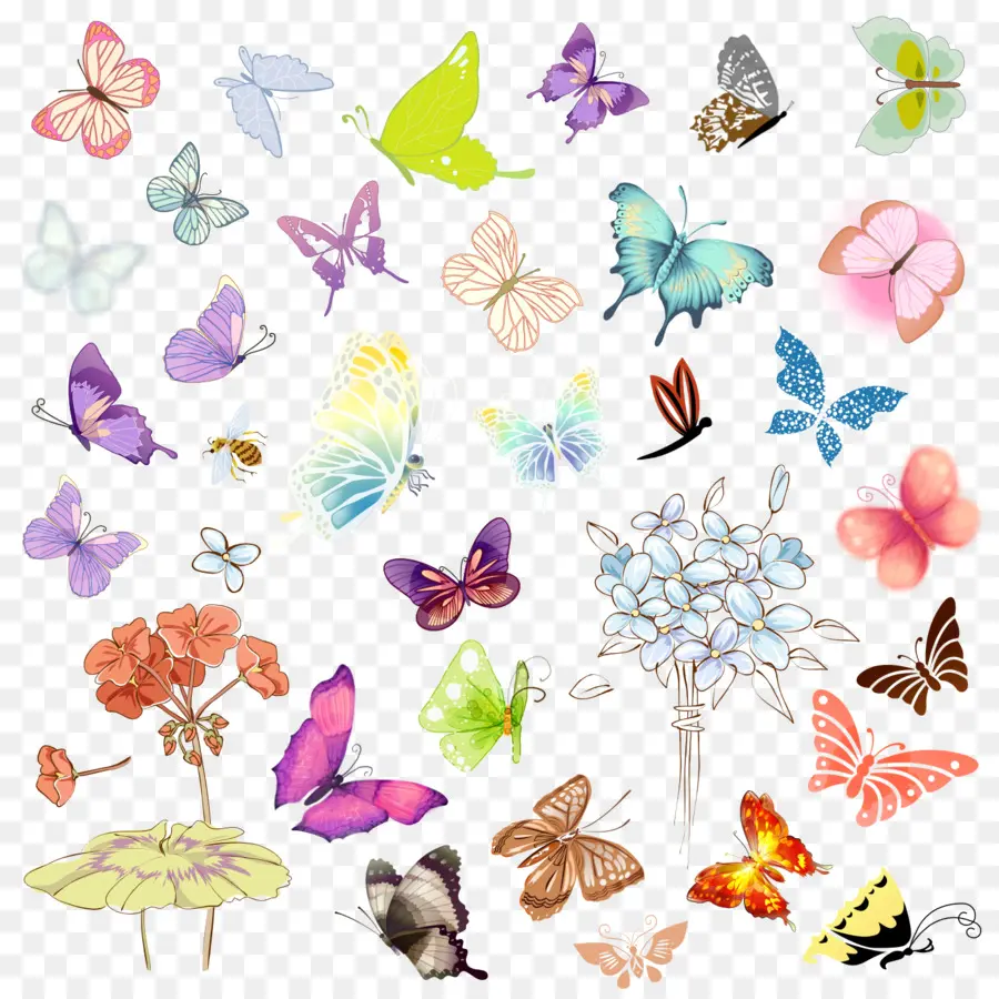 Mariposas，Vistoso PNG