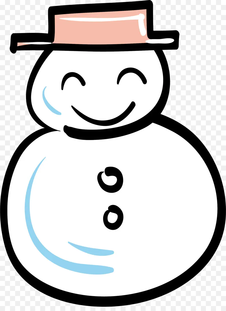 Muñeco De Nieve Sonriente，Sombrero PNG