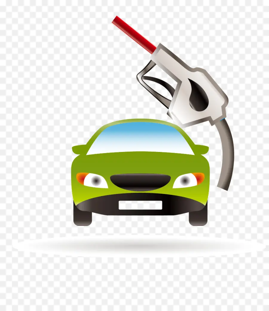 Coche Verde Con Bomba De Combustible，Combustible PNG