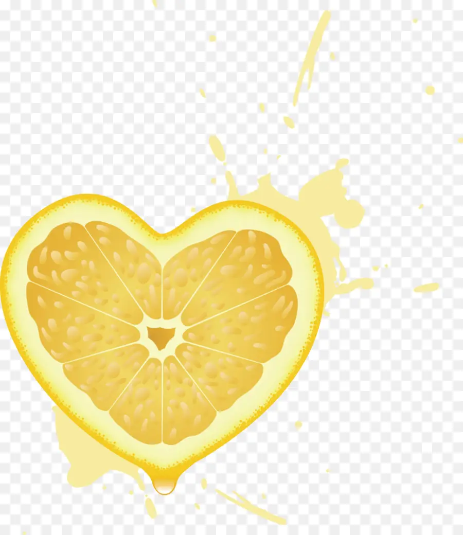 Corazón De Limón，Fruta PNG