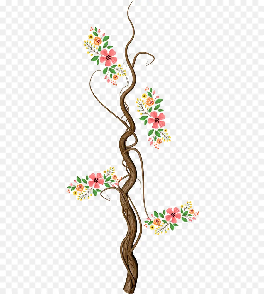 Diseño Floral，árbol PNG