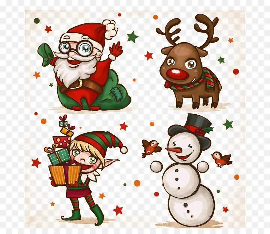 Personajes Navideños，Papá Noel PNG