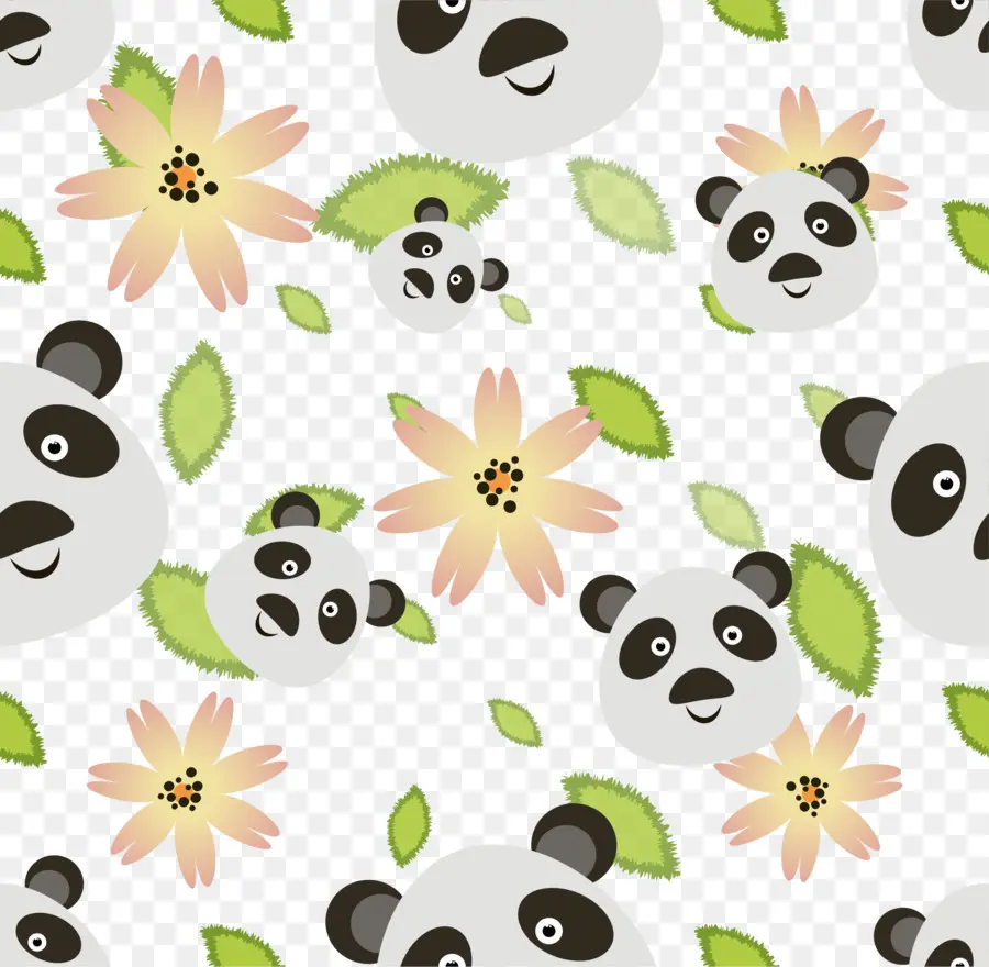 Caras De Panda，Flores PNG