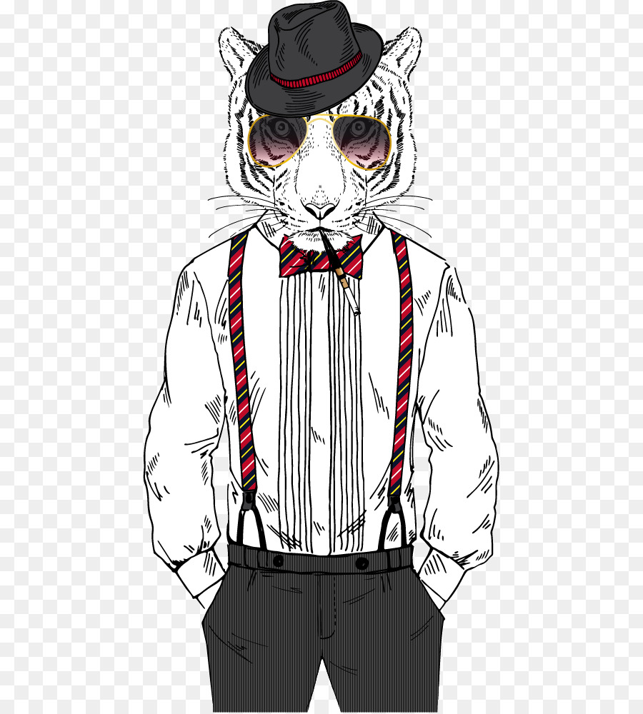 Tigre En Traje，Animal PNG