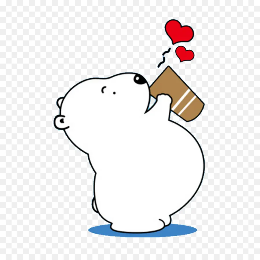 Oso Polar Bebiendo，Beber PNG