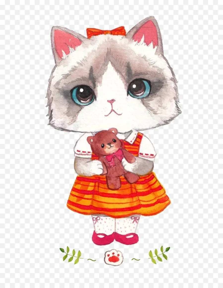 Gato Vestido，Oso De Peluche PNG