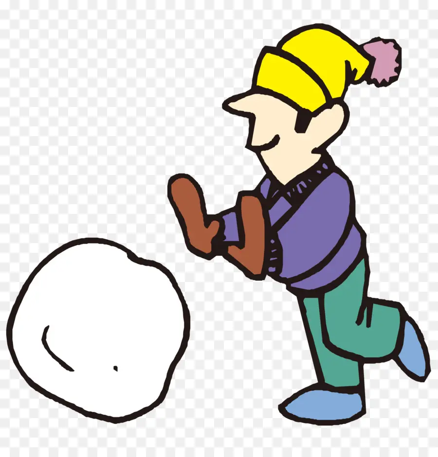 Niño Con Bola De Nieve，Invierno PNG