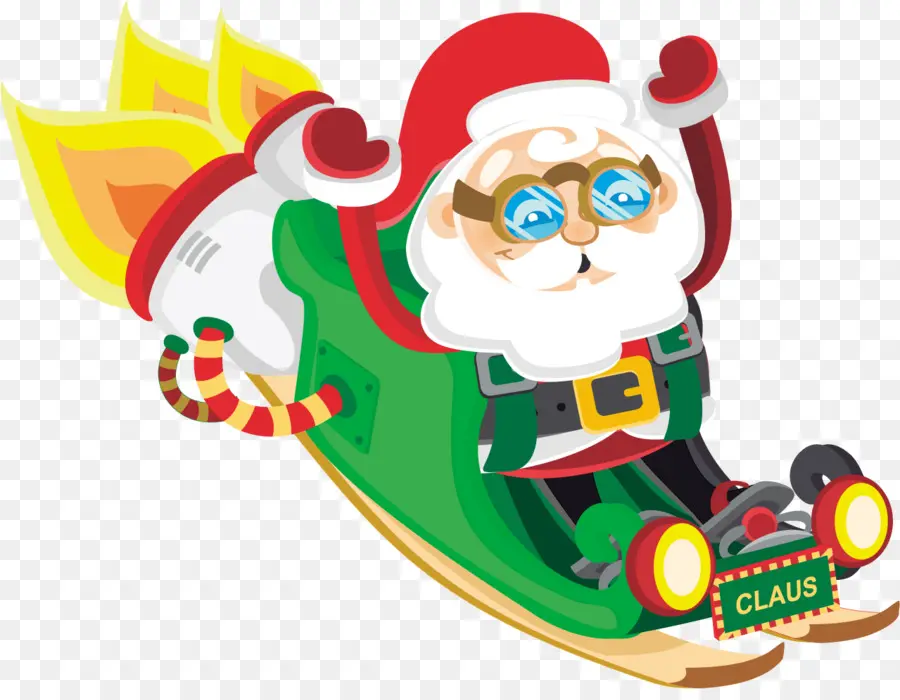 Santa Claus，Trineo PNG