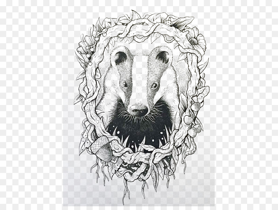 Dibujo De Animales，Tejón PNG