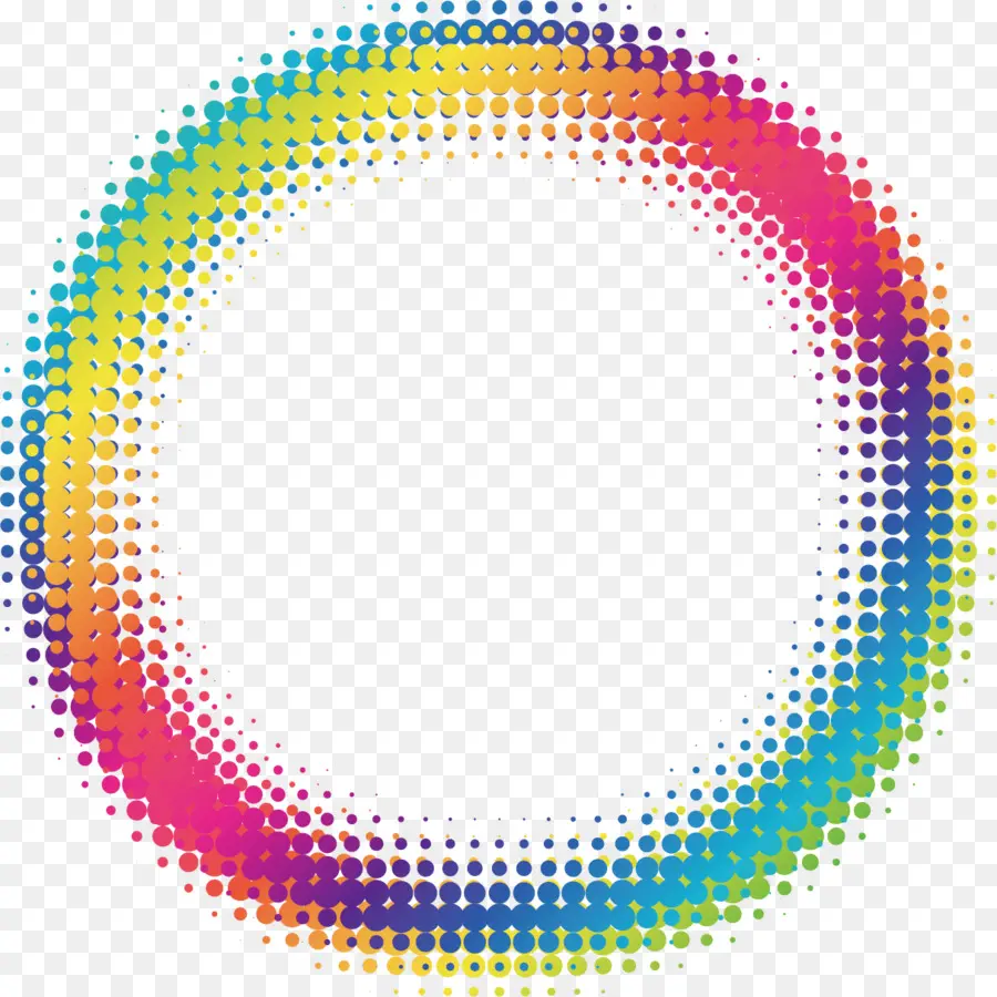 Círculo Punteado Colorido，Colores Del Arcoiris PNG