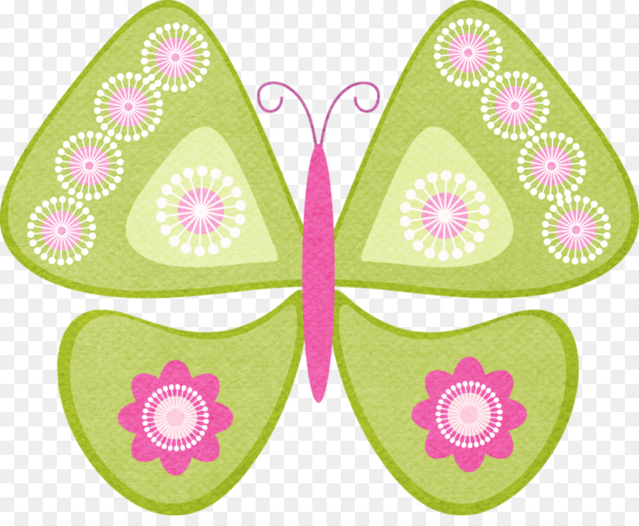 Mariposa Verde，Patrones Rosas PNG