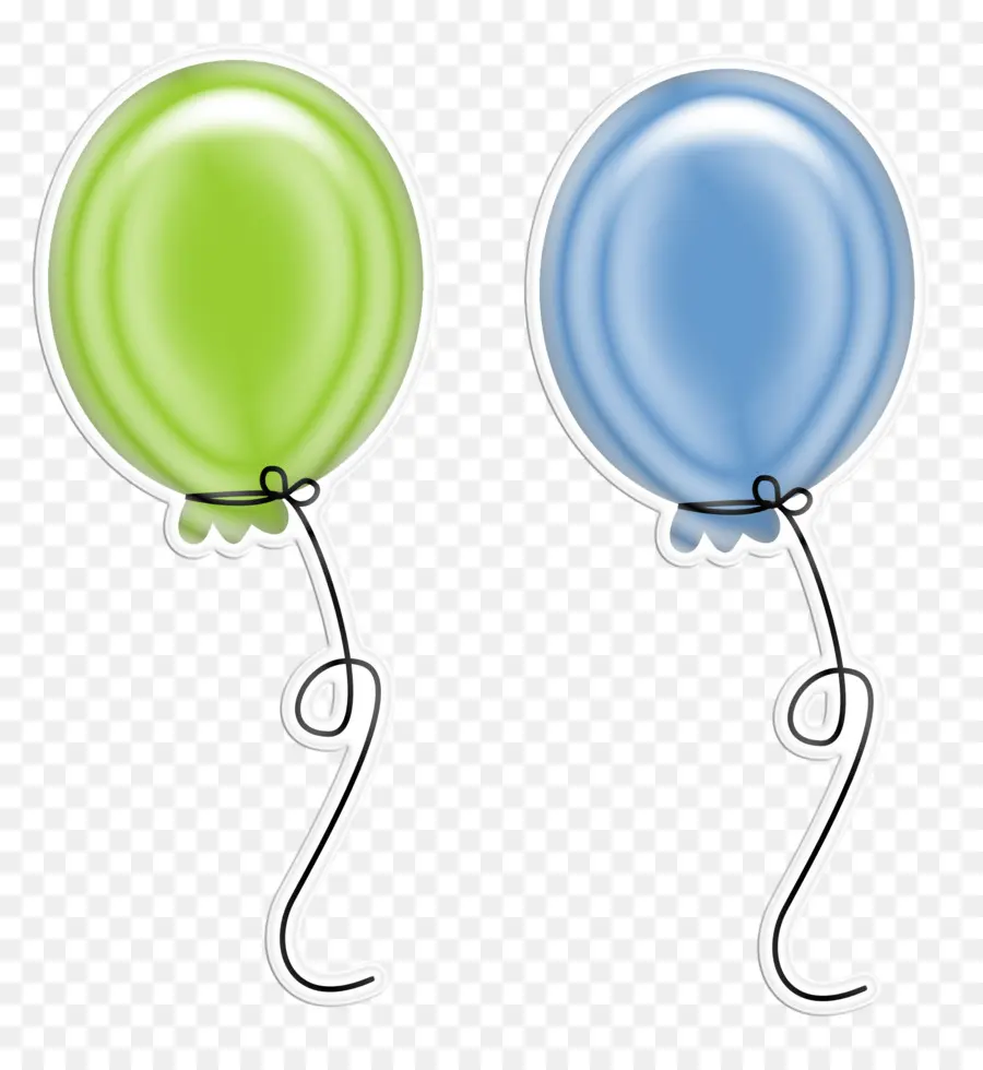 Globos Verdes Y Azules，Fiesta PNG